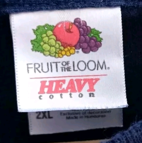 Fruit of the Loom Shirt Mens 2XL Blue Deep Sea Fishing Heavy Cotton  USA - Picture 4 of 5